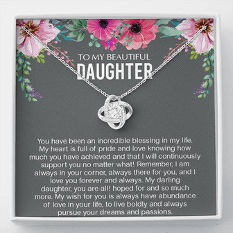 Daughter Gift From Mom To Daughter Love Knot Necklace For Daughter Gift For Daughter From Mom Daughter Gift From Dad To Daughter Birthday - Thegiftio UK