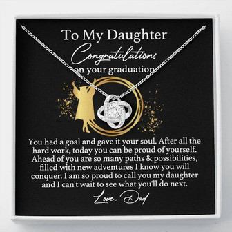 Daughter Graduation Love Knot Necklace - Thegiftio UK