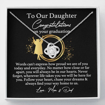 Daughter Graduation Love Knot Necklace - Thegiftio UK