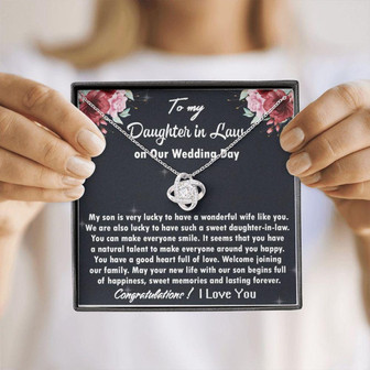 Daughter-In-Law Necklace, Daughter-In-Law Wedding Gift, Gift For Bride From Mother-In-Law, Future Daughter-In-Law Necklace - Thegiftio UK