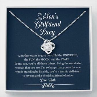Daughter-In-Law Necklace, Personalized Necklace Gifts For Sons Girlfriend , Friendship, Sons Girlfriend Gift Custom Name - Thegiftio UK