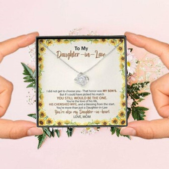 Daughter-In-Law Necklace, To My Daughter-In-Law Necklace Wedding Gift From Mother-In-Law - Thegiftio UK