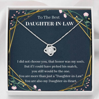 Daughter-In-Law Necklace, To My Daughter-In-Law Necklace, Gift For Bonus Daughter Wedding Gift - Thegiftio UK