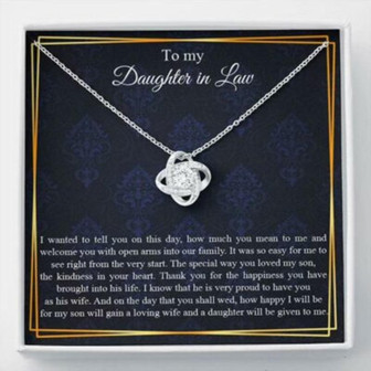 Daughter In Law Necklace, Wedding Day Gift For Daughter In Law, Wedding Gift - Thegiftio UK