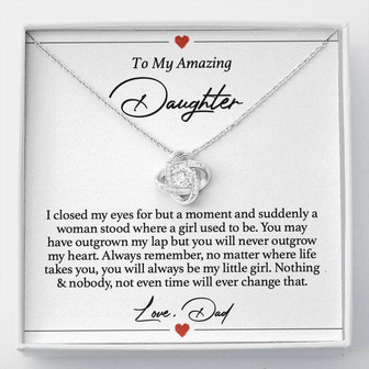 Daughter Love Knot Necklace - Thegiftio UK