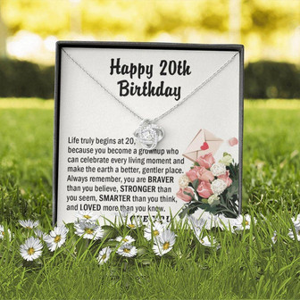 Daughter Necklace, 20Th Birthday Necklace Gift For Her, 20Th Birthday Jewelry For Girls, 20Th Birthday Necklace Gift, Happy 20Th Birthday - Thegiftio UK