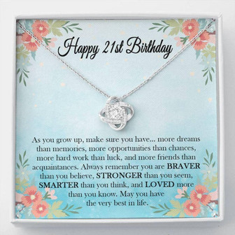 Daughter Necklace, 21St Birthday Necklace Gift For Her, Happy 21St Birthday, Jewelry Gift For Her, Birthday Necklace Gift For Daughter - Thegiftio UK