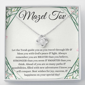 Daughter Necklace, Bat Mitzvah Gift, Mazel Tov Gift, Bat Mitzvah Necklace, Bat Mitzvah Card, Jewish - Thegiftio UK