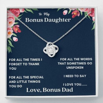 Daughter Necklace, Bonus Daughter Gift Necklace, Gift From Bonus Dad, Stepdaughter, Adopted Daughter - Thegiftio UK