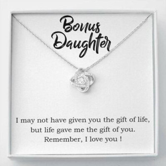 Daughter Necklace, Bonus Daughter The Gift Of You Love Knot Necklace Gift - Thegiftio UK