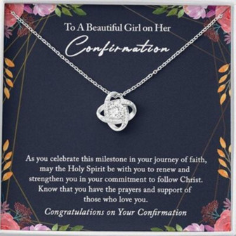 Daughter Necklace, Confirmation Necklace Gifts For Girls, Holy Confirmation For Girls, Christian Faith - Thegiftio
