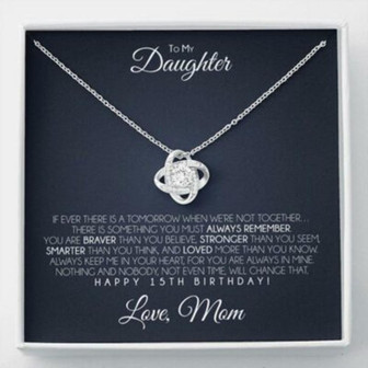 Daughter Necklace, Daughter, 15Th Birthday Necklace, To My Daughter 15Th Birthday Gift From Mom - Thegiftio UK