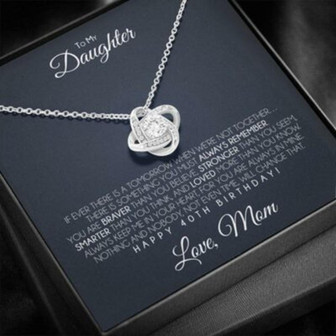 Daughter Necklace, Daughter, 40Th Birthday Necklace, To My Daughter 40Th Birthday Gift From Mom - Thegiftio UK