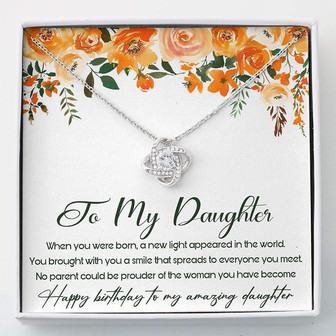 Daughter Necklace, Daughter Birthday Gift Necklace , Love Knots - Thegiftio UK