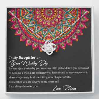 Daughter Necklace, Daughter Bride Gift , Bridal Wedding , Wedding Day Necklace , Bride Gift From Mom - Thegiftio UK