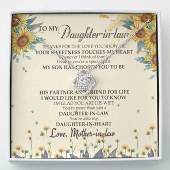 Daughter Necklace, Daughter-In-Law Necklace To My Daughter-In-Law Necklace Gift - Thegiftio UK