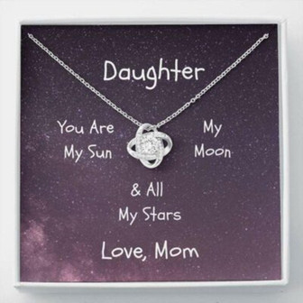 Daughter Necklace, Daughter My Sun Necklace, Moon & Stars, Gift For Daughter Necklace - Thegiftio