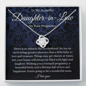 Daughter Necklace, Daughter Pregnancy Gift, Gift For Mom To Be, Gift For Expecting Mom - Thegiftio UK