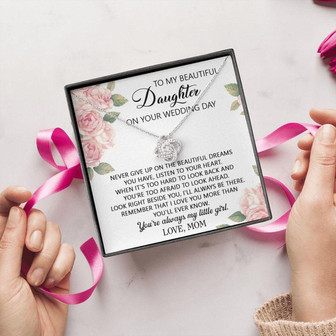 Daughter Necklace, Daughter Wedding Day Necklace Gift, Bride Gift From Mom, Mother To Bride Gift, Daughter Gift From Mom - Thegiftio UK