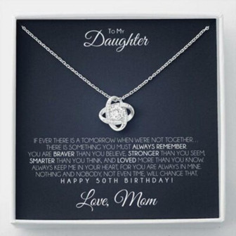 Daughter Necklace, Daughter’S 50Th Birthday Necklace, To My Daughter 50Th Birthday Gift From Mom - Thegiftio UK