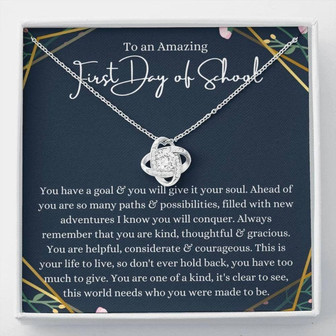 Daughter Necklace, First Day Of School Present Back To School Gift Freshman College, High School, Kindergarten - Thegiftio UK