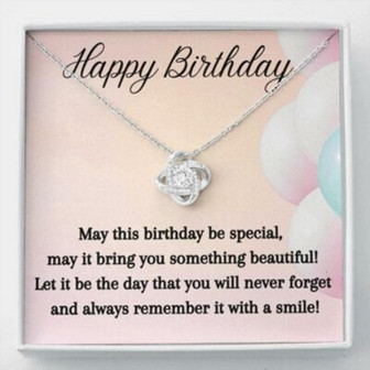 Daughter Necklace, Friend Necklace, Happy Birthday Necklace, Happy Birthday Gift For Best Friend, Daughter, Sister, Bff - Thegiftio UK