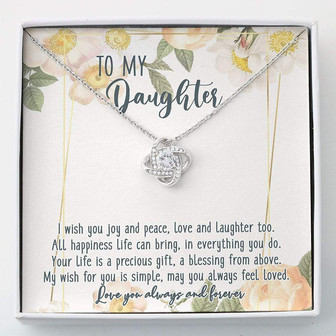 Daughter Necklace , Gift For Daughter , Love Knots , Necklace With Gift Box For Birthday Christmas - Thegiftio UK