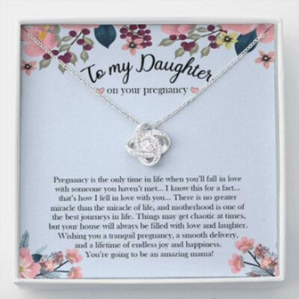 Daughter Necklace, Gift For Pregnant Daughter, Pregnancy Gift For Daughter, Mom To Be Gift - Thegiftio