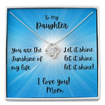 Daughter Necklace Gift , Sunshine Card , Love Knot Necklace - Thegiftio UK