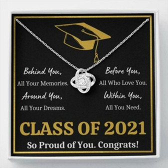 Daughter Necklace, Graduation All You Need Love Knot Necklace Gift - Thegiftio UK