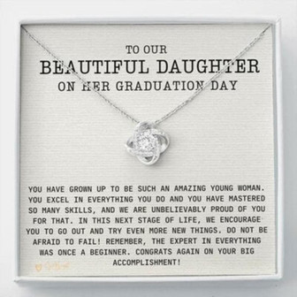 Daughter Necklace, Graduation Necklace Gift For Daughter From Mom And Dad College And High School - Thegiftio UK