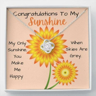 Daughter Necklace, Granddaughter Necklace, Congratulations To My Sunshine Necklace , Daughter Gift , Granddaughter Gift - Thegiftio UK