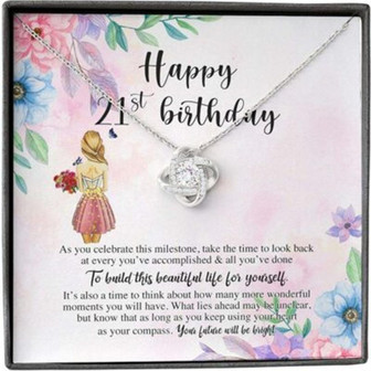 Daughter Necklace, Happy 21St Birthday Necklace, Mom / Dad Gifts - Thegiftio UK