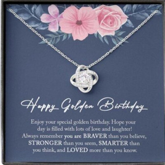 Daughter Necklace, Happy Golden Birthday Necklace Gift, Daughter Grand Birthday - Thegiftio UK