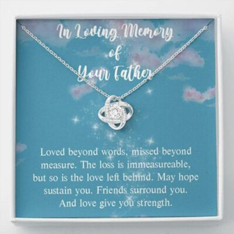 Daughter Necklace, Loss Of Father Necklace Gift For Daughter, Grief, Sympathy, Remembrance, Memorial - Thegiftio UK