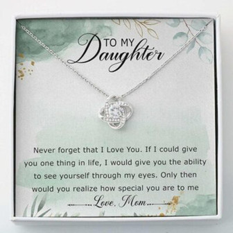 Daughter Necklace, Love Knot Necklace Mom To Daughter Necklace Gifts For Daughter - Thegiftio UK