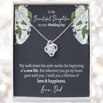 Daughter Necklace, Meaningful Father Daughter Gifts Wedding, Wedding Gift For Daughter From Dad, Dad To Daughter On Wedding Day Necklace - Thegiftio UK