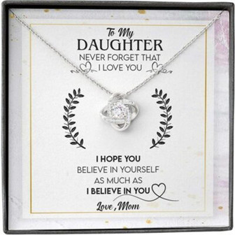Daughter Necklace, Mom Necklace, Mother Daughter Necklace, Never Forget Love You Believe Yourself Much - Thegiftio UK