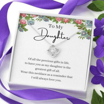 Daughter Necklace, Necklace Gift For Daughter, My Greatest Gift Of All, The Love Knot Necklace - Thegiftio UK