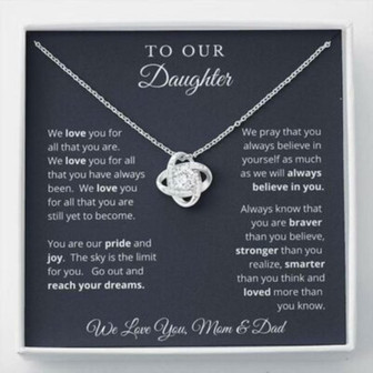 Daughter Necklace, Necklace Gift For Daughter From Mom And Dad, To Our Daughter Necklace - Thegiftio UK