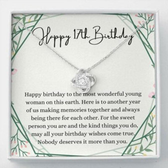 Daughter Necklace, Niece Necklace, 17Th Birthday Necklace, 17Th Birthday Gift For Her, Seventeenth Birthday Gift - Thegiftio UK