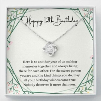 Daughter Necklace, Niece Necklace, Happy 12Th Birthday Necklace, Gift For 12Th Birthday, 12 Years Old Birthday Girl - Thegiftio