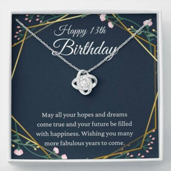 Daughter Necklace, Niece Necklace, Happy 13Th Birthday Necklace Gifts For Girls, For 13 Year Old Girl - Thegiftio UK