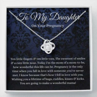 Daughter Necklace, Pregnant Daughter Gift Necklace, Gift For Mom To Be, Expecting Mom, Gift From Mom - Thegiftio UK