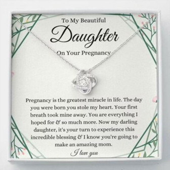 Daughter Necklace, Pregnant Daughter Gift Necklace, Gift For Mom To Be, Expecting Mom, Gift From Mom - Thegiftio UK