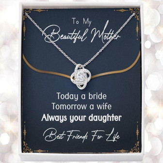 Daughter Necklace, Sentimental Bride To Mother Gift, Gift To Mom From Bride, Wedding Gift For Mom, Gift To Mom On Wedding Day - Thegiftio UK