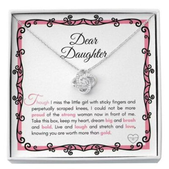 Daughter Necklace, Sentimental Necklace Gift For Your Daughter For Occasions, Happy Or Sad , More Than - Thegiftio