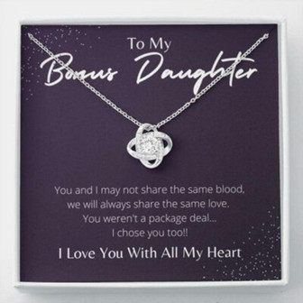 Daughter Necklace, Stepdaughter Necklace, Bonus Daughter Necklace, Step Daughter Gift, Adoptive Daughter, Unbiological Daughter - Thegiftio UK