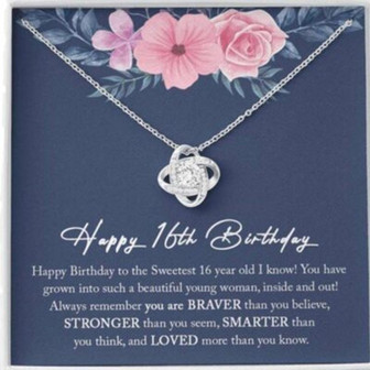Daughter Necklace, Sweet 16 Necklace, 16Th Birthday Gift Girl, Gift For Daughter - Thegiftio UK