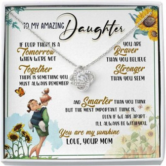 Daughter Necklace, To My Amazing Daughter Necklace Gift From Mom - Thegiftio UK